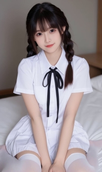 校園裡的甜系女孩，笑起來很乾淨很舒服